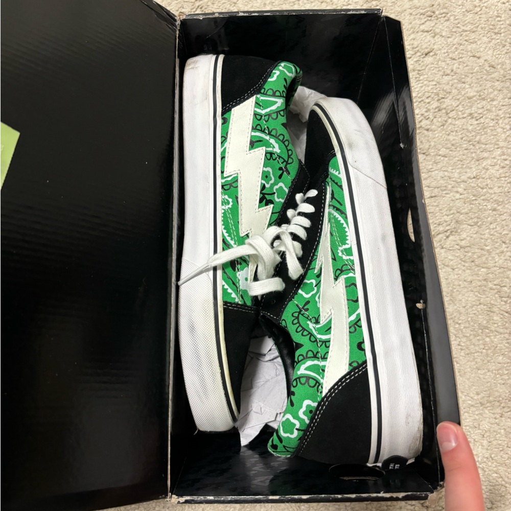 Revenge Storm Vans Green Paisley